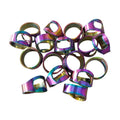Low MOQ Custom Logo Laser Engraved Rainbow Stainless Steel Finger Ring Bottle Opener Sustainable Metal Accessory