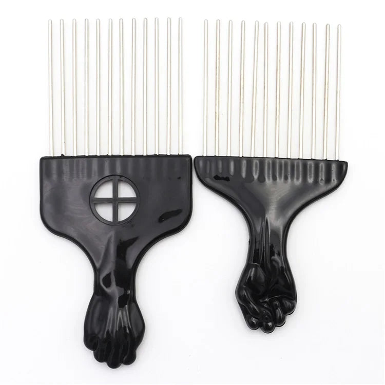 Professional Salon Hairdressing Tools Insert Wave Hair Pick Afro Comb for Stainless Steel Pins Hair Pick Comb