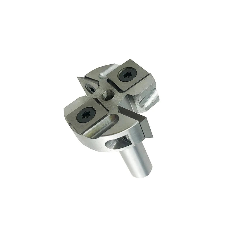 LIVTER Carbide Insert Wood Milling Cutter 2+2 Flute Design 12mm 12.7mm Shank Spoilboard Surfacing CNC Router Bit