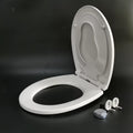 Yeden YDG-1097 Modern Design Quick Release Lid Closed Front Toilet Seat Cover Slow-Close Plastic 3-Piece Set 5 Year Warranty