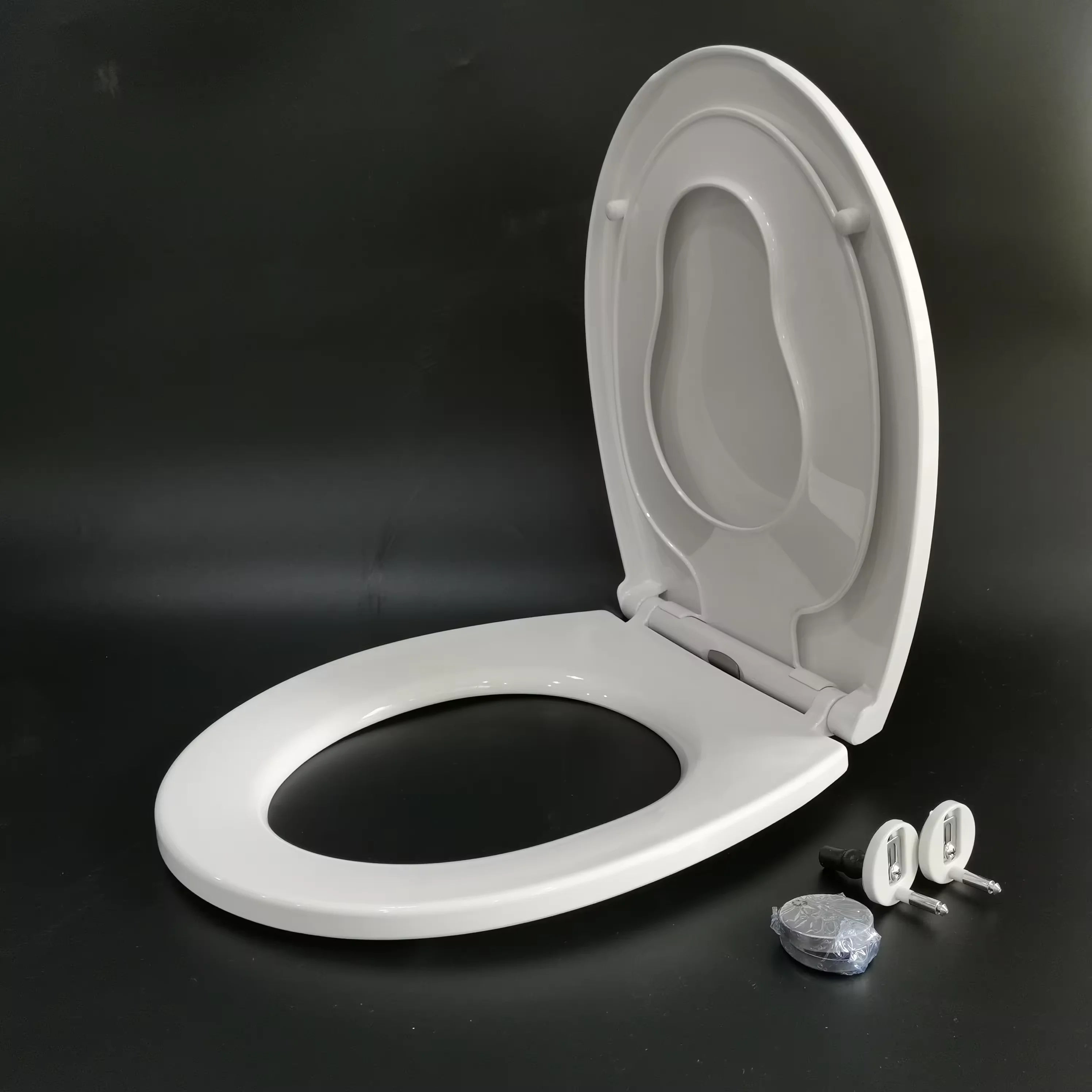Yeden YDG-1097 Modern Design Quick Release Lid Closed Front Toilet Seat Cover Slow-Close Plastic 3-Piece Set 5 Year Warranty