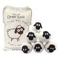 Grey White Handmade Eco Organic 100% New Zealand Wool Dryer Balls with Pattern