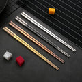 Wholesale Laser Logo Creative Design Custom Metal Chopsticks Stainless Steel Chopsticks