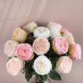 JCF252 Artificial Real Touch Austin Rose Branch for Wedding Home Decoration Artificial Rose Flower Real Touch Rose Flower