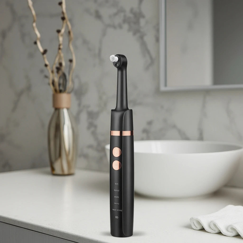 Home Use Teeth Smooth Dental Polishing Machine Rechargeable Portable Electric Tooth Polisher With 3 Paste 5 Brush Heads