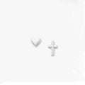 Wholesale 925 Sterling Silver Earring Antique Silver Earrings Faith and Love Stud Earrings for Women