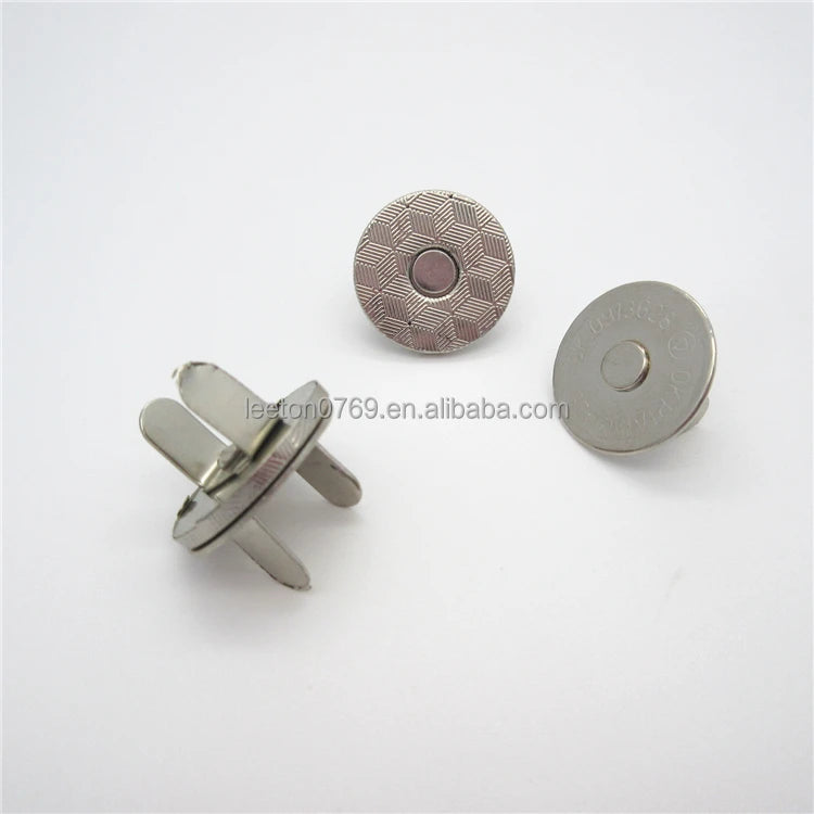 Stock Supply 18 X 2mm Ultra-thin and Strong Round Magnetic Snap Button for Garments and Bags