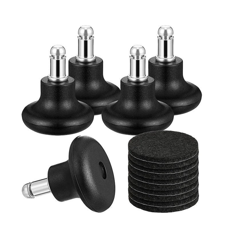 Bell Glides ReplacementLow Profile Office Chair Stool Swivel Caster Wheels to Fixed Stationary Castors Chair Feet Wheel Stopper