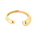 Milskye 925 Sterling Silver 18k Gold Molten Open Bold Adjustable Rings