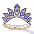 ROMANTIC Luxury Wedding Birthday Full Round Rhinestone Tiara Magic Eye Baroque Headdress Bridal Tiara