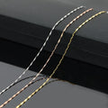 Wholesale NEW Fashion Thin 0.8mm 925 Silver Chain Italian S925 Gold Plated Melon Seed Chains Women Jewelry Necklace 16/18 Inches