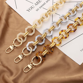 Senior Sense Matte Frosted Bag Colorful Bag Strap Resin Chain DIY Crossbody Bag Chain Underarm Accessories Acrylic Chain