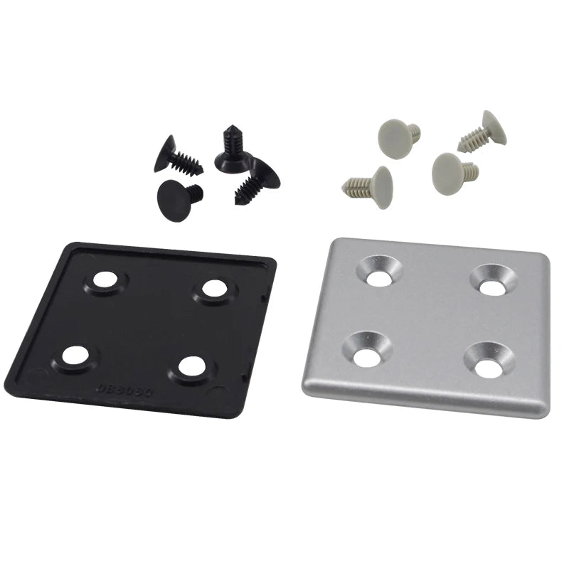 China Manufacturer Silver and Black Rohs 4188 90mm Aluminum End Covers for Extruded Industrial Aluminum Profile 60 80 90 100