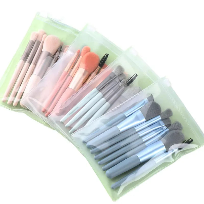 Professional 7pcs Pink MakeUp Brush Set Cute MakeUp Brush Set Portable Mini Makeup Brush Set