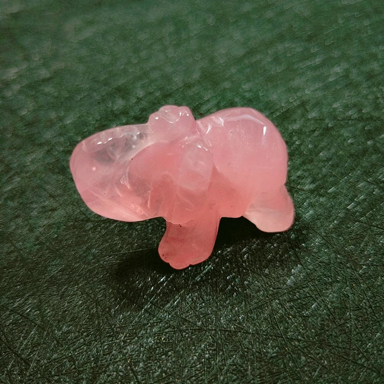 HZ Crystal Crafts Elephant Jade Pendant Crafts Desktop Crafts Jade Ornaments Jewelry Gifts Factory Wholesale Crystal Rose Quartz Gemstones