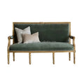 French Vintage Solid Wood Velvet Sofa Carved Golden Old Living Room Double or Triple Home Hotel Furniture With Corner Feature