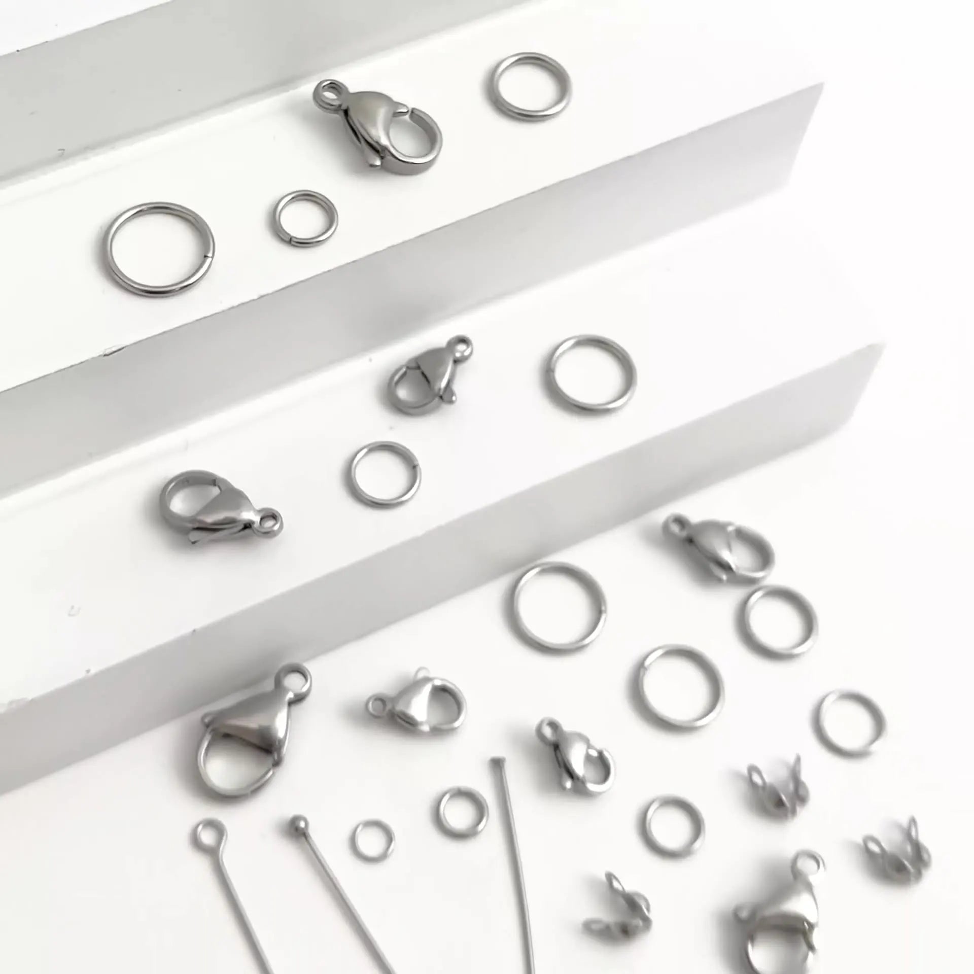 Stainless Steel Hook Pendant Clasps Lobster Clasp Pinch Clips Bail Pendants Connectors for Jewelry Findings Making Accessories