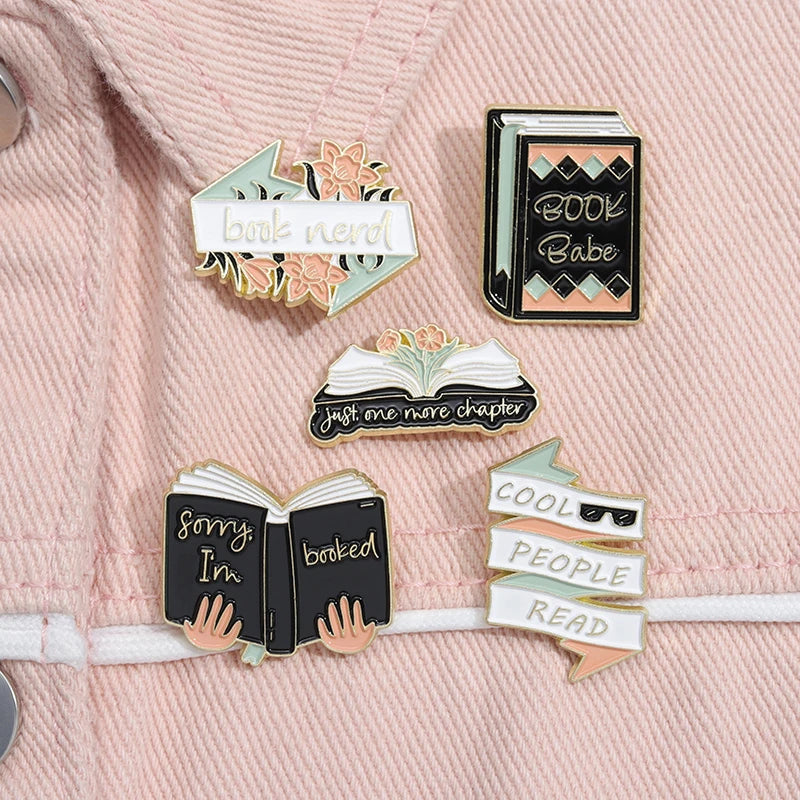 Graduation Enamel Pins Metal Brooch I Love Reading Book Custom Lapel Clothes Friends Backpack Badges Cartoon Accessories