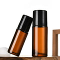 Wholesale Empty 30ml 50ml 1oz clear Amber Brown Essential Oil Roller Bottle Deodorant Glass Roll on Bottle