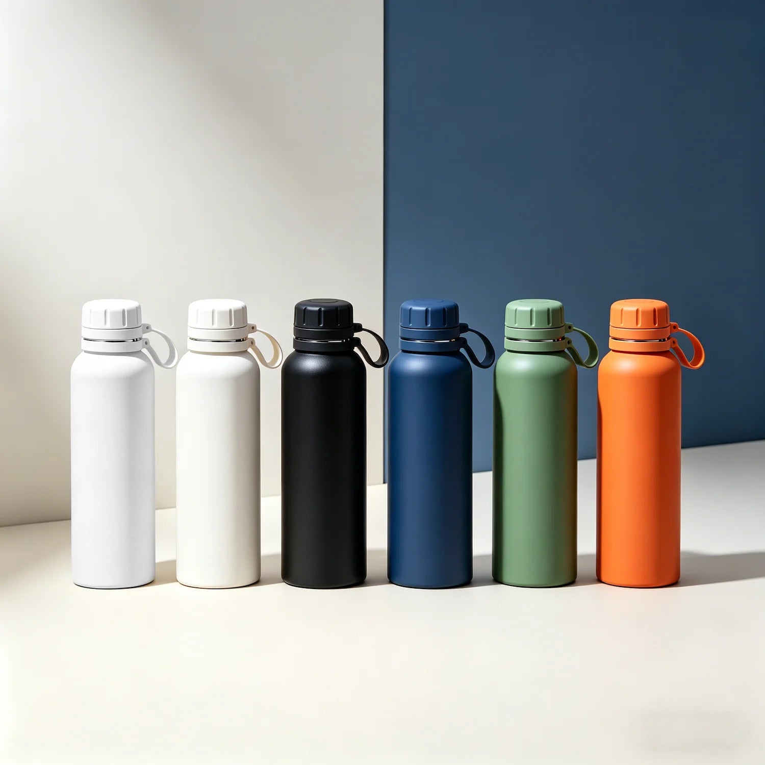 750ml Vacuum Insulated Wide Mouth Tumbler with Leak Proof Cup Double Wall Powder Coated Water Bottle