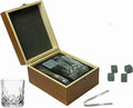 High Quality Bourbon Whiskey Glass Gift Box Decanter Set Whiskey Stones Gift Set for Men