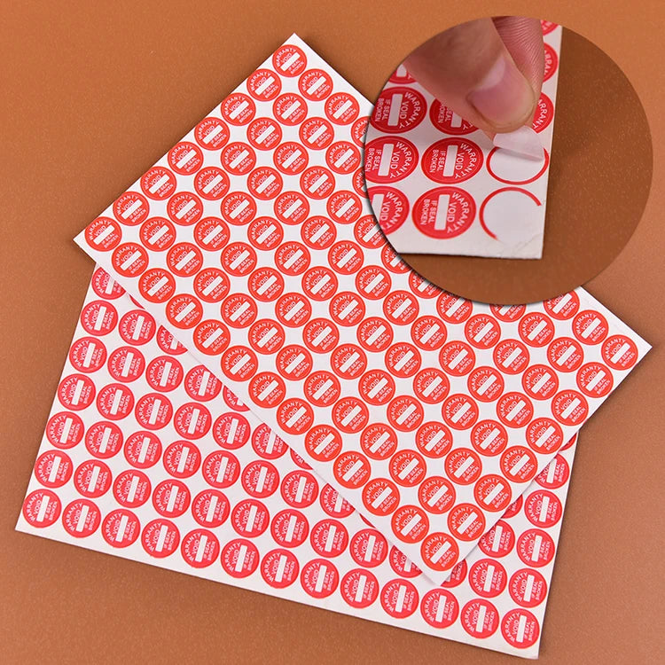 Strong Adhesive Security Fragile Seal Circular Hologram Warranty Void if Removed Sticker