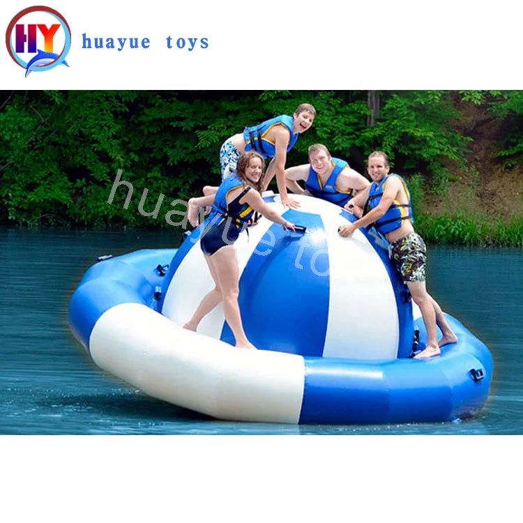 Inflatable Floating Whirling Spinner Aqua Gyro Lake Water Balance Boat Floating See Water Gyro Inflatable Saw Water Game