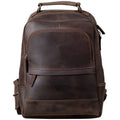 Cross Border Waterproof Large Genuine Leather Business Travel School Notebook Bagpack Backpack