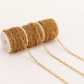 Factory Wholesale PVD Gold Plated Round Circle O Shape Chain Diy Necklace Bracelet Stainless Steel Chain for Jewelry Making