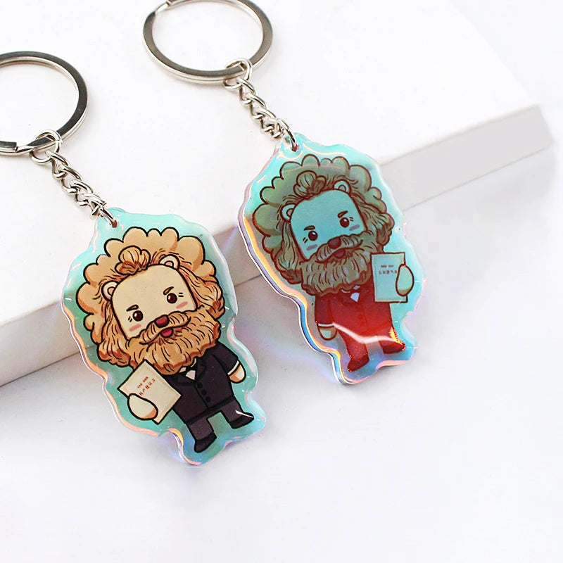 Custom DIY Advertising Cartoon Waterproof Digital Photo Keychain Eco-Friendly Plastic Acrylic