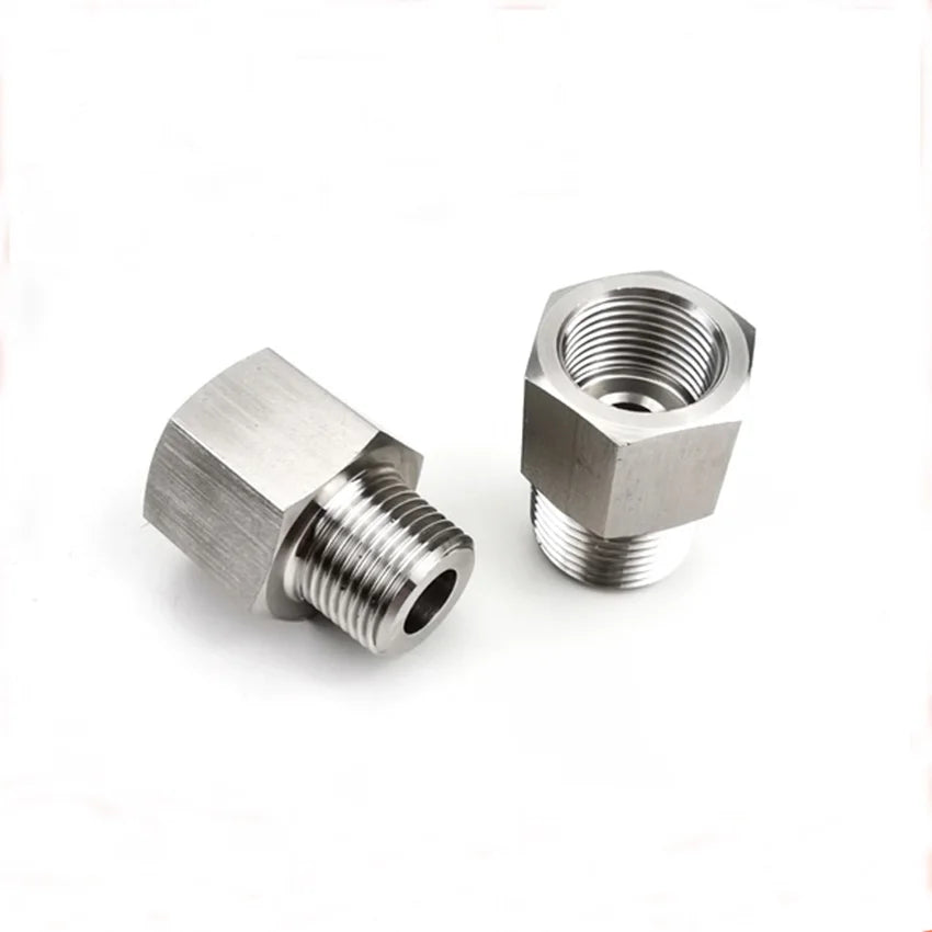 Stainless Steel Water Pipe Joint Screw Welding Female Female Fitting Nozzle Connector