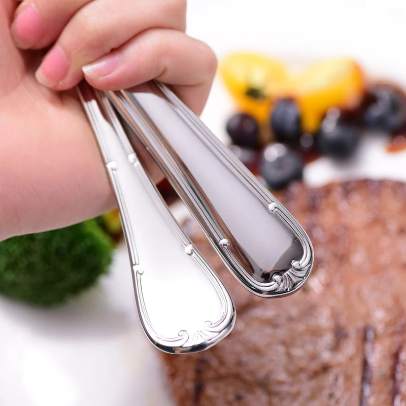 Food Grade Stainless Steel Wholesale Luxury Wedding Serving Hotel Cutlery Set