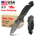 Hot Selling Wholesale Cool Looking Folding Hunting Tool Stainless Pocket Outdoor Camping  G10 Handle Knife