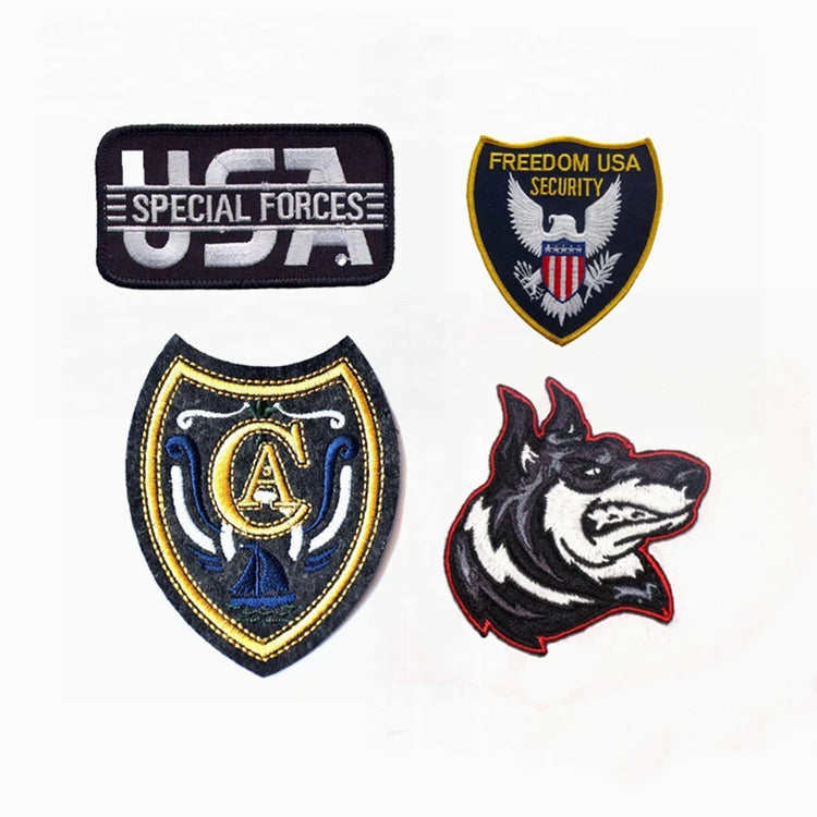 Top Sale Custom Embroidery Patches Iron on 3D Customized Embroidered Letter School Name Embroidery Patches