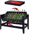 Win.max 5ft Spin 2-in-1 MDF Multigame Table with Black Finish for Billiards and Foosball