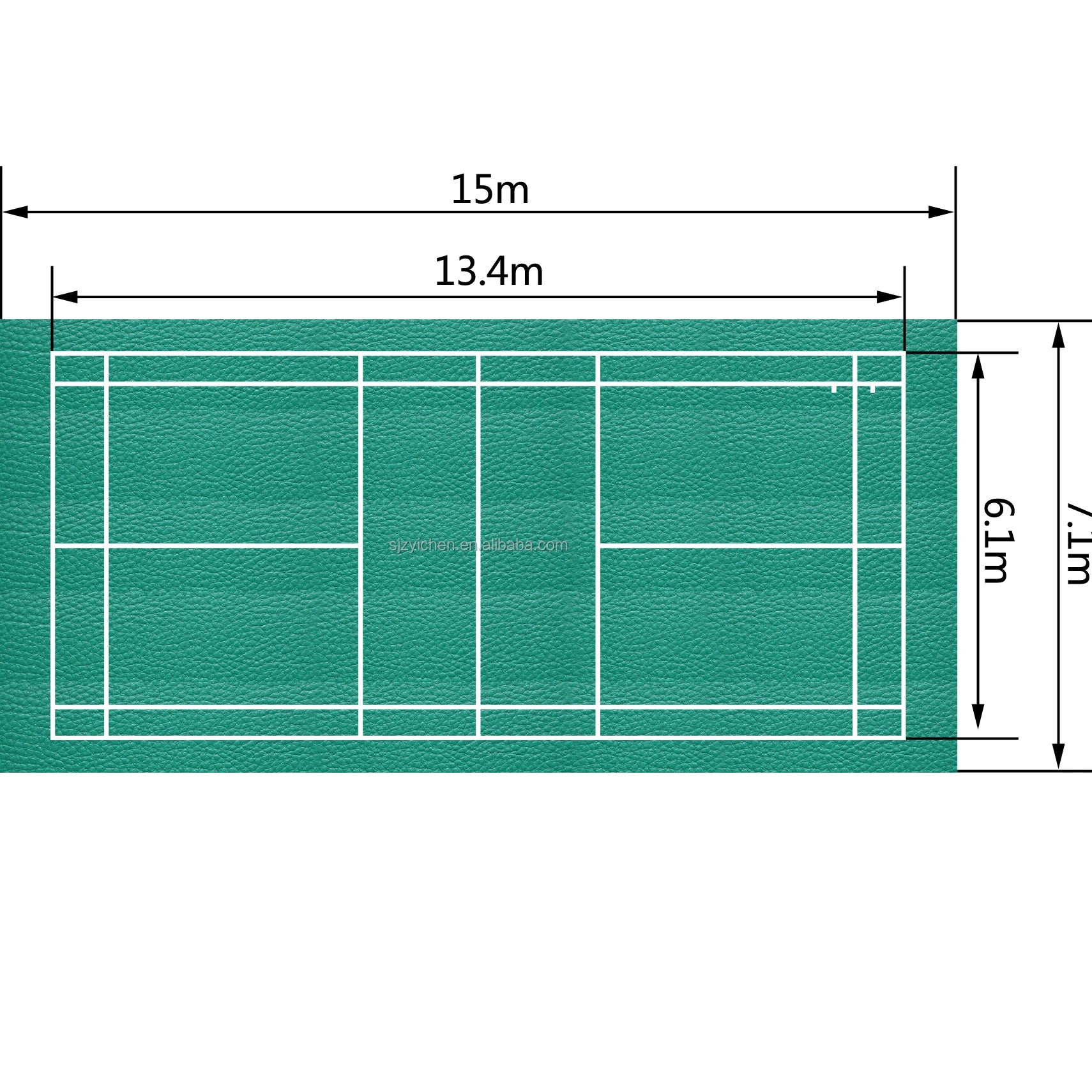3.5mm-8mm Modern Anti-Slip Adhesive Indoor Vinyl Flooring PVC Sport Mat for Badminton