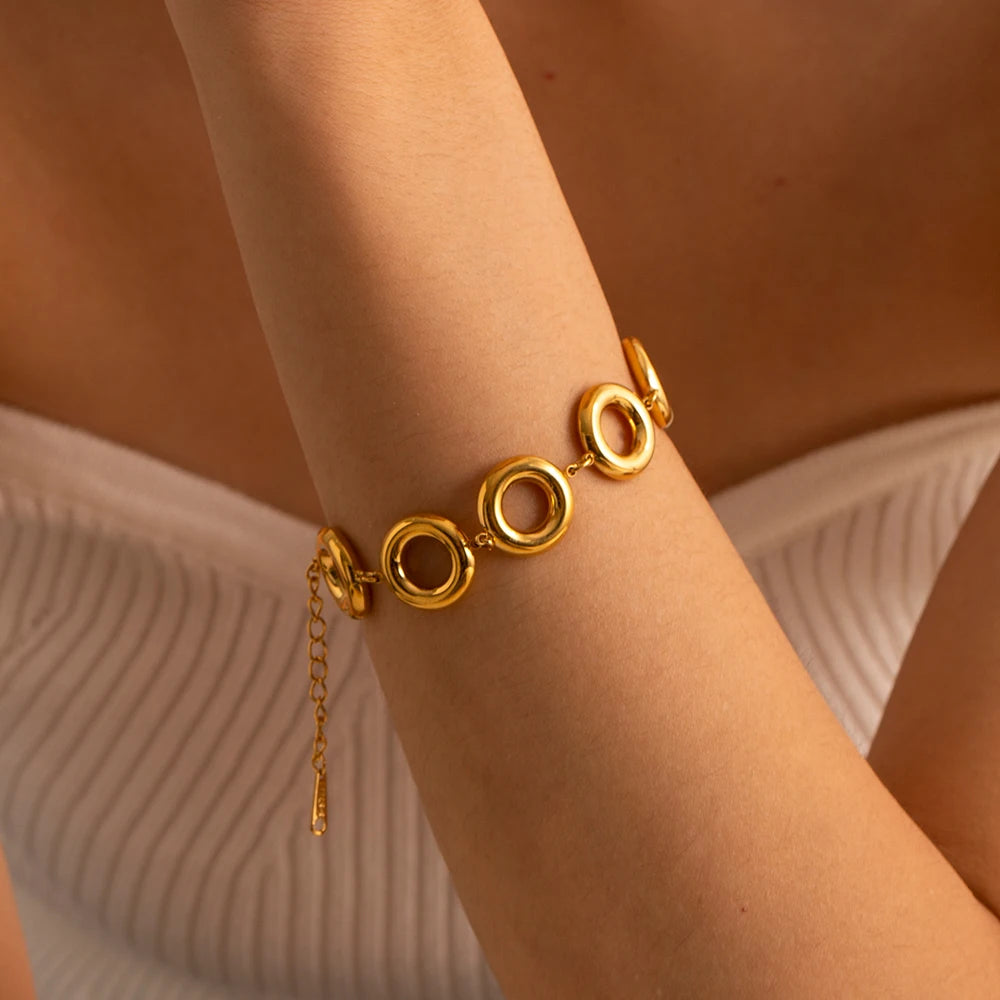 J&D Tarnish Free Gold Stainless Steel Tassel Bracelets Women Charms Friendship Bracelet En Acier Inoxydable