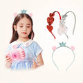 Kids Plastic Headband Children Head Bands Hair Accessories Girls Red Glitter  Alice Band Headband Hair Bands for Girls Kids