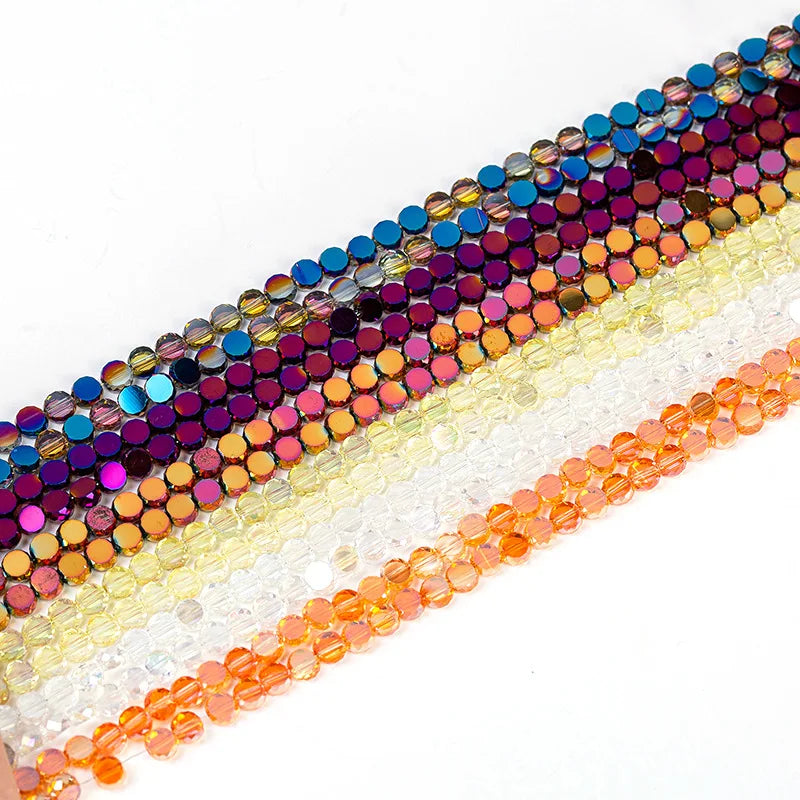 6/8mm Wholesale Cheap Fashion Colorful Loose Stone Glass Cut DIY Crystal Beads for Jewelry Making DIY Handmade Crafts