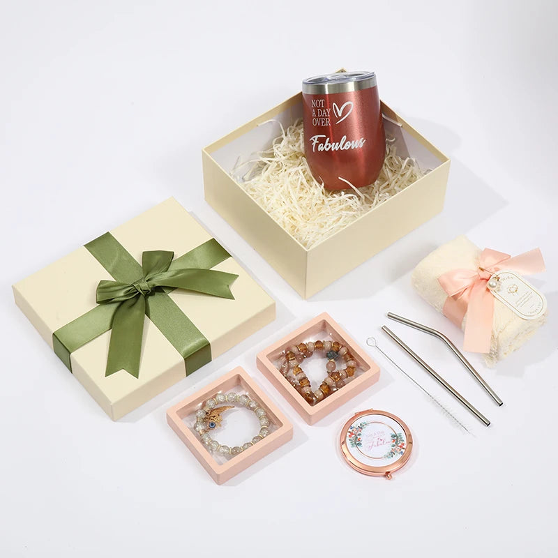Lunaire Bridesmaid Bracelet Gift Set With 12 oz Tumbler Wedding Souvenirs Birthday Gift Promotional Women Gifts for Mom