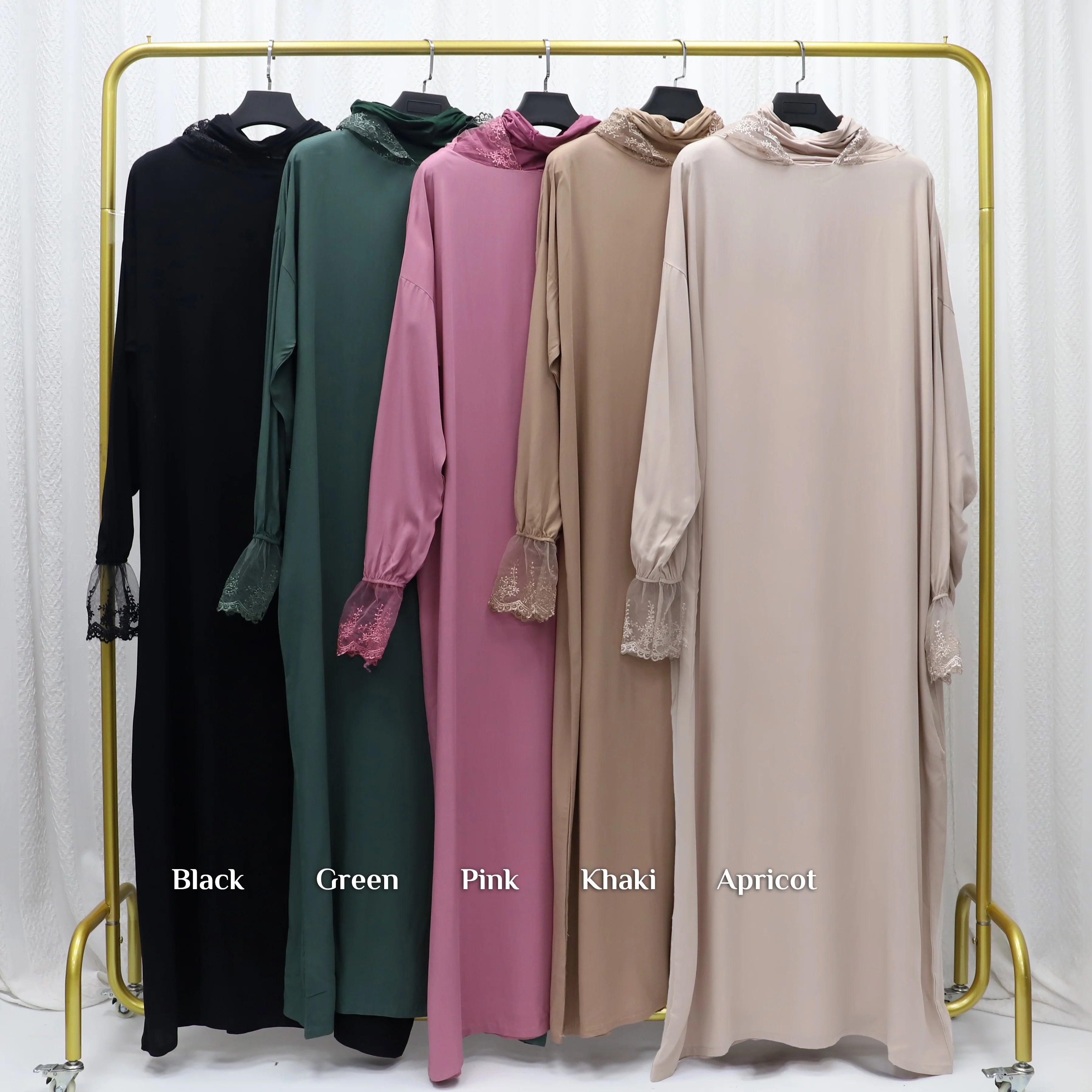 Wholesale Good Quality Islamic Oversized Hoodie Women Abaya batwing One Pc Muslim Dress Jilbab Abaya for Ladies