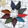 Fashion Boho Handmade Leather Leaf Shape Waterdrop Dangle Ear Earrings Hook Womens Jewelry