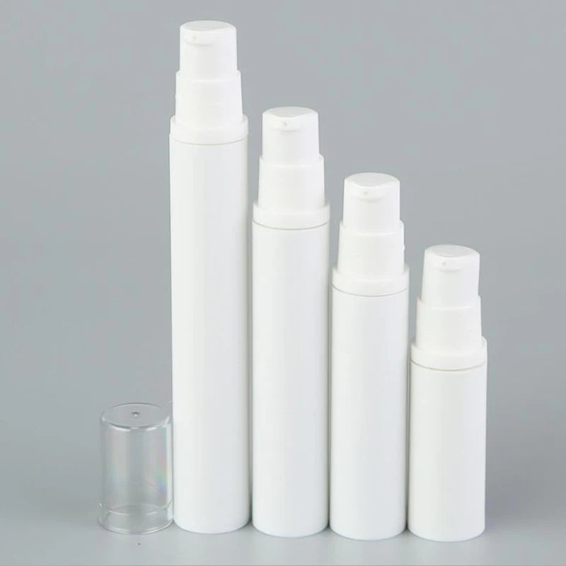 Stock 5ml 10ml 15ml 20ml Mini Atomizer White Head Mist Acrylic Airless Spray Bottle Packaging Skin Care Packaging Cosmetic Pump