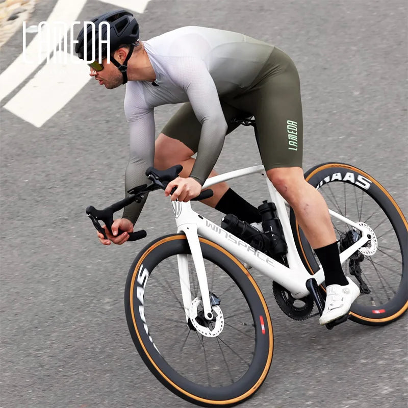 LAMEDA Spring Summer New Design Long Sleeve Breathable Skin Suit Men Cycling Wear