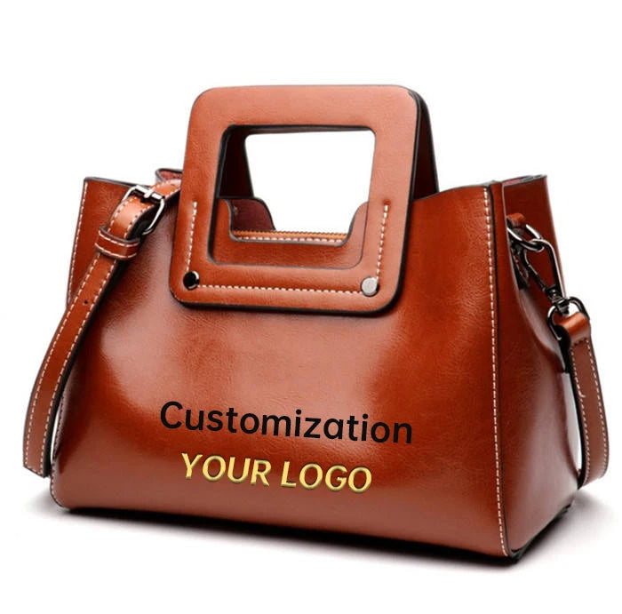 OEM Sac a Main Femme Bolsa Feminina Fashion New Design Split cowhide Leather Ladies Female Shoulder Tote Bags Handbags for Women