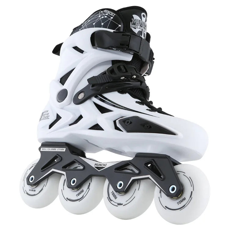 EACH Professional Speed Freestyle Slalom Roller Skates 4 Wheels Roller Inline Skating Roller Skate Shoes for Adults