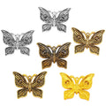 4 Colors Charms Hollow Butterfly Antique Silver Color Metal Pendant for DIY Bracelet Necklace Jewelry Making 37*29mm D204