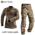HAN WILD Breathable ACU Uniform Tear Proof and Wear-resistant Sets Camouflage Uniform