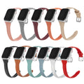 Wrist Band Slim Thin Crocodile Texture Leather Loop for Watch 38/40 & 42/44 Bracelet Strap for SE 6 5 4 3 2 1