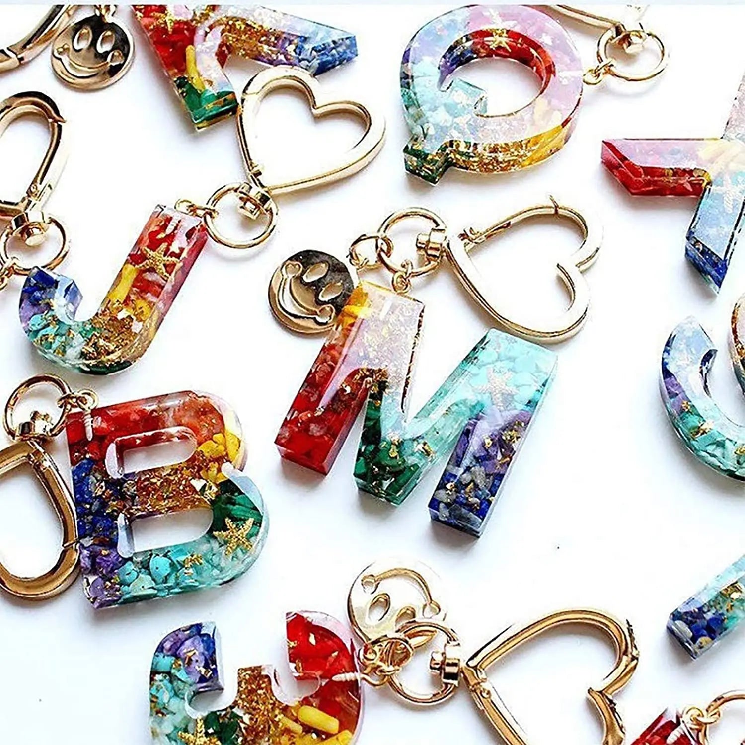 Resin Casting Alphabet Mold Letter Number Silicone Mold DIY Epoxy Resin Crafts Keychain Earring Epoxy Resin Mold Jewelry Making